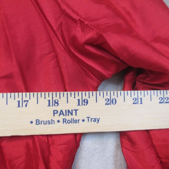 Beluva San Francisco Crinkle Pleated Shirt Womens L Red Button Front Blouse - Picture 7 of 9